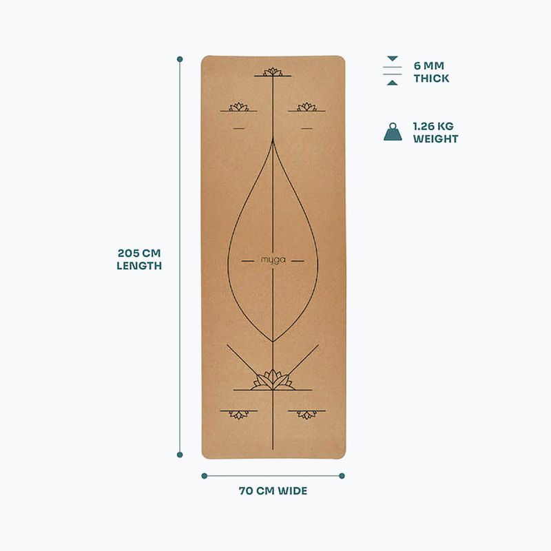 Mata do jogi Myga Alignment XL 6 mm brązowy 6