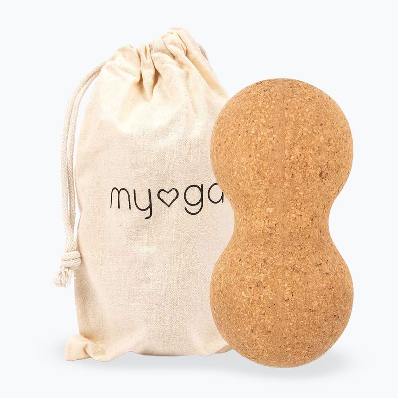 Piłka do masażu Myga Duoball brązowy 4