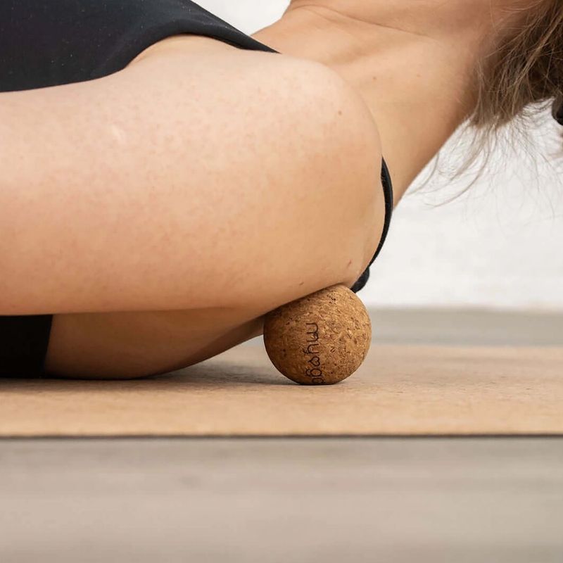 Piłka do masażu Myga 5 cm brązowy 5