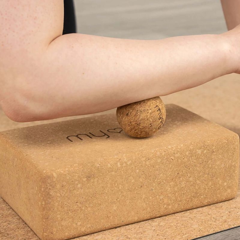 Piłka do masażu Myga 5 cm brązowy 6