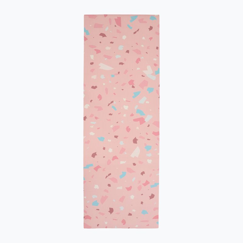 Zestaw do jogi Myga Terrazzo Yoga Set mata + klocek + pasek fioletowy 2