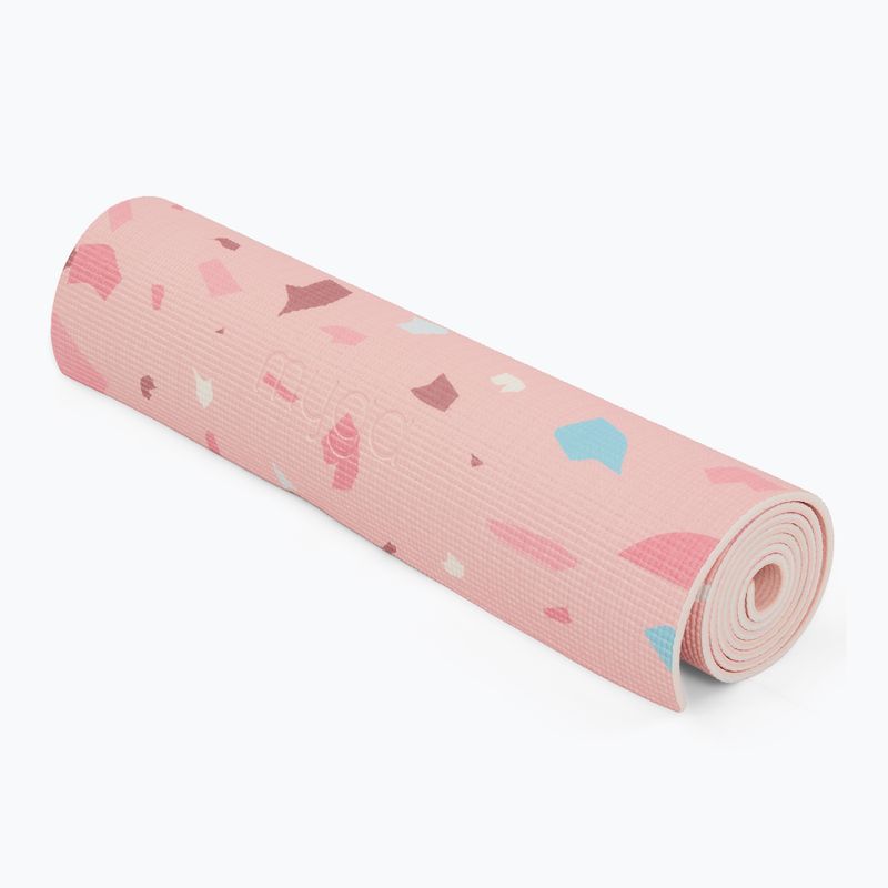 Zestaw do jogi Myga Terrazzo Yoga Set mata + klocek + pasek fioletowy 3