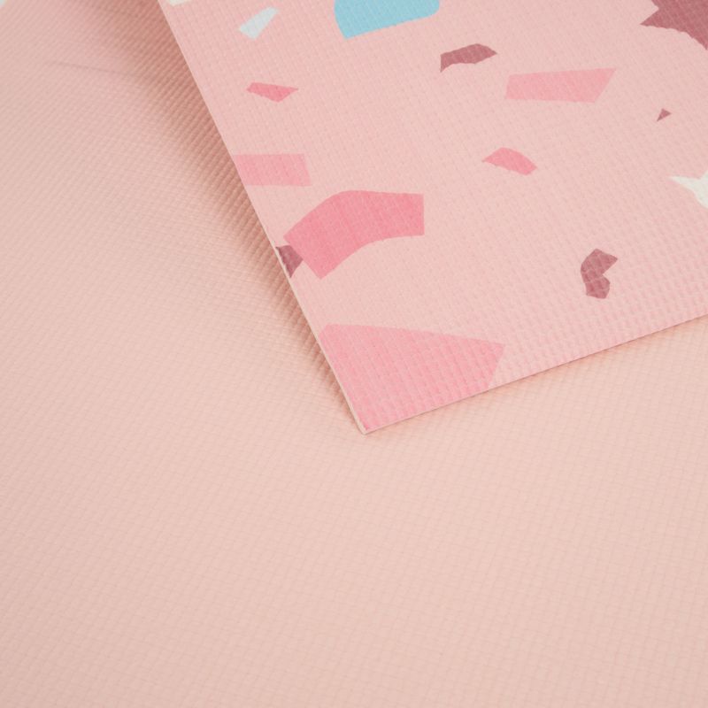 Zestaw do jogi Myga Terrazzo Yoga Set mata + klocek + pasek fioletowy 4