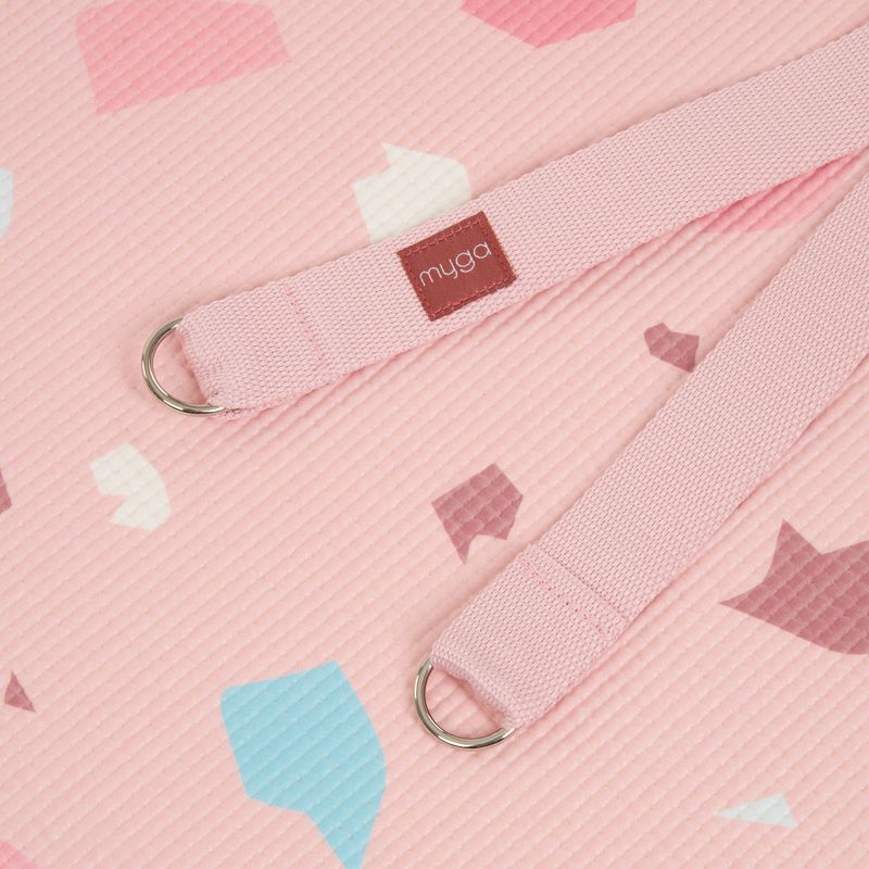 Zestaw do jogi Myga Terrazzo Yoga Set mata + klocek + pasek fioletowy 8