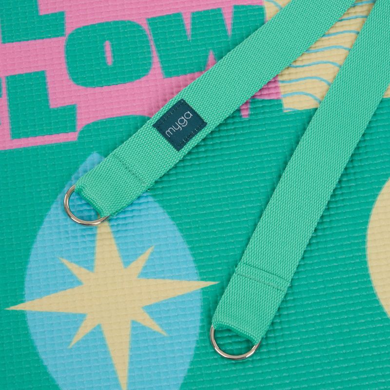 Zestaw do jogi Myga Spirit Yoga Set mata + klocek + pasek turkusowy 8