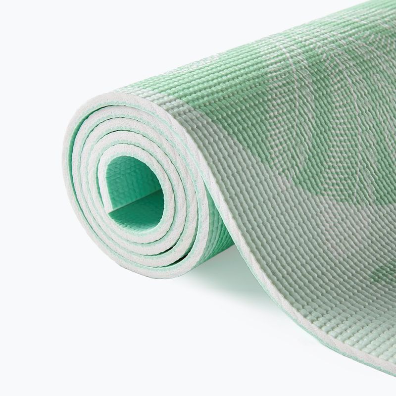 Zestaw do jogi Myga Sage Palm Yoga Set mata + klocek + pasek zielony 16