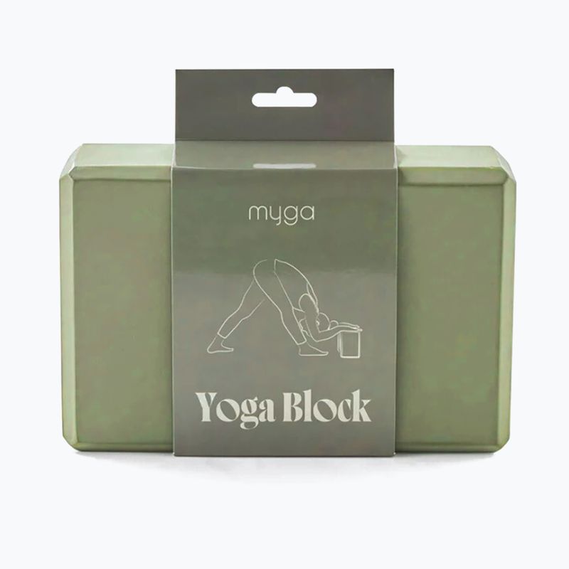 Kostka do jogi Myga Foam Block zielony 3
