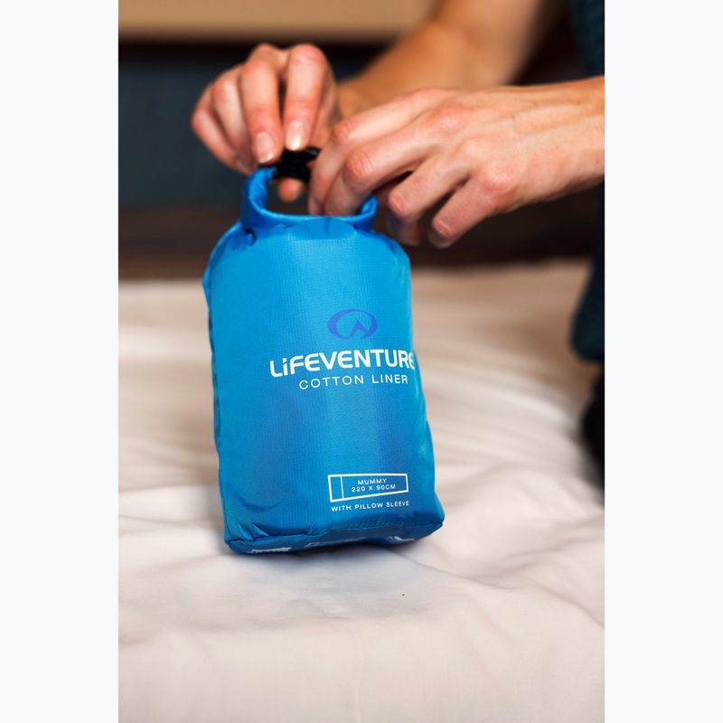 Wkładka do śpiwora Lifeventure Cotton Sleeping Bag Liner Mummy blue 10