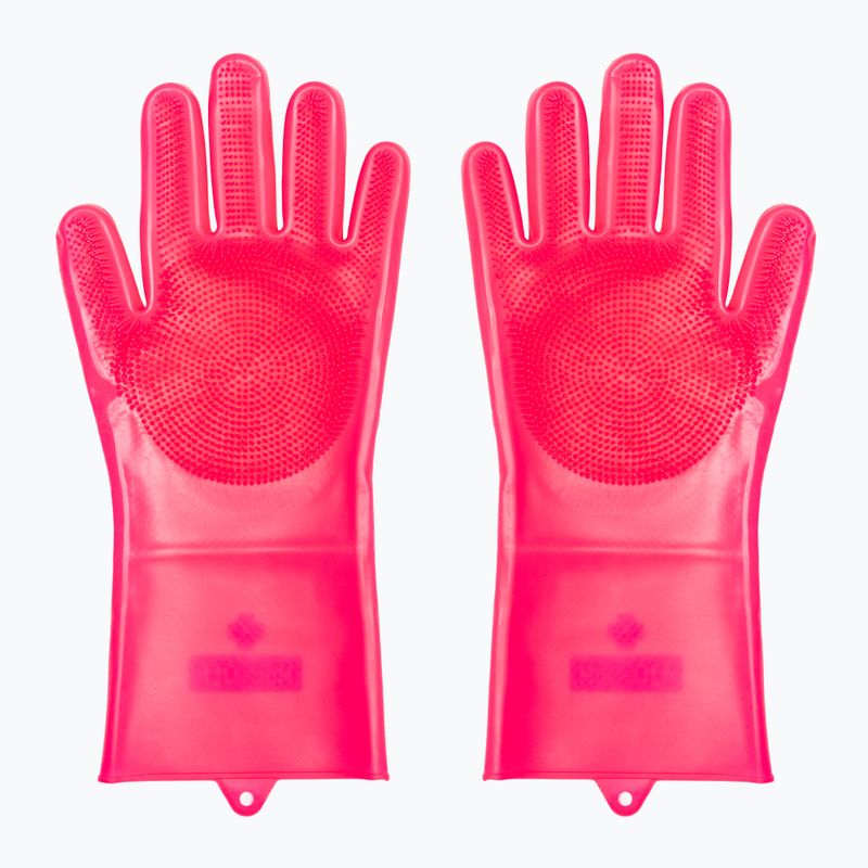 Rękawice do czyszczenia rowerów Muc-Off Deep Scrubber Gloves pink 3
