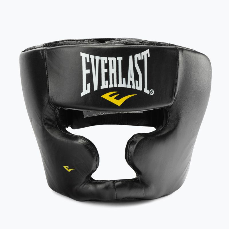 Kask bokserski męski Everlast Skórzany z ochroną policzków i podbródka czarny 2