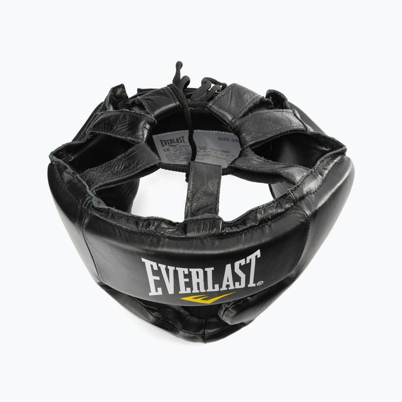Kask bokserski męski Everlast Skórzany z ochroną policzków i podbródka czarny 5
