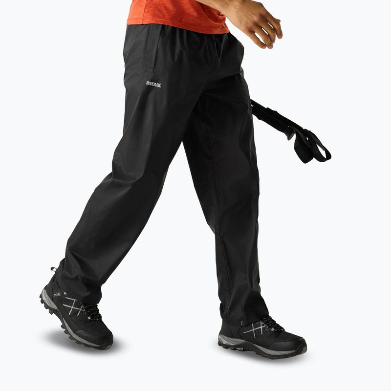 Spodnie z membrana męskie REGATTA Pack It Overtrousers black 4
