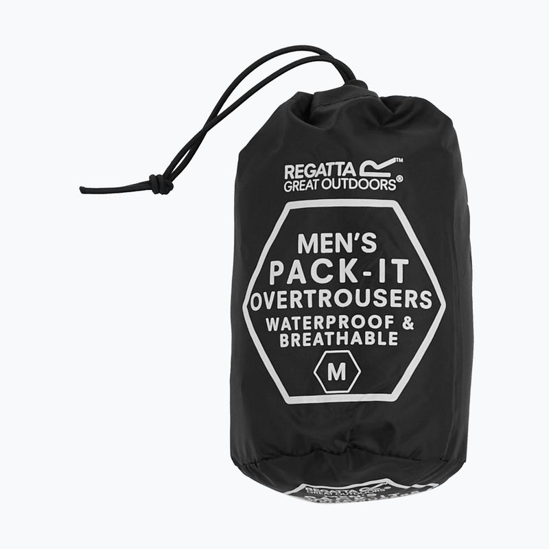 Spodnie z membrana męskie REGATTA Pack It Overtrousers black 10