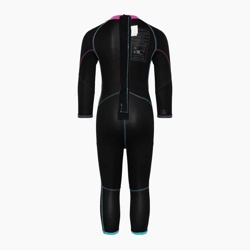 Pianka do pływania dziecięca O'Neill Toddler Reactor-2 2 mm Back Zip Full light aqua/graphite/berry 7