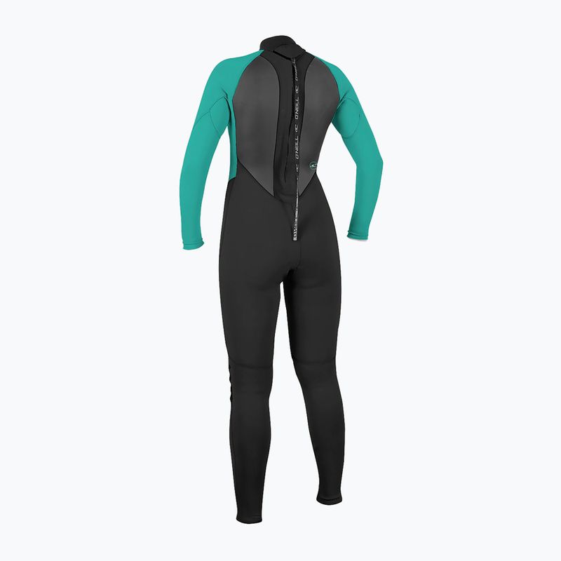 Pianka do pływania damska O'Neill Reactor-2 3/2 mm Back Zip Full black/light aqua 2