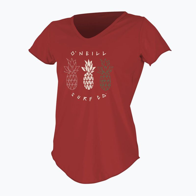 Koszulka do pływania damska O'Neill Graphic Scoop-Neck Sun Shirt taos red