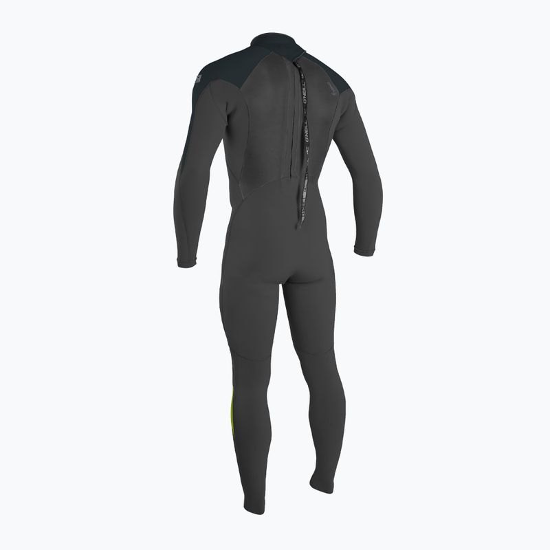 Pianka do pływania męska O'Neill Epic 5/4 mm Back Zip Full black/gunmetal/dayglo 2