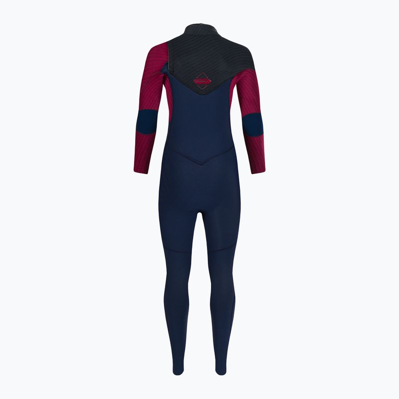 Pianka do pływania dziecięca O'Neill Youth Hyperfreak 5/4+ mm Chest Zip Full navy/bloodshot/black 3