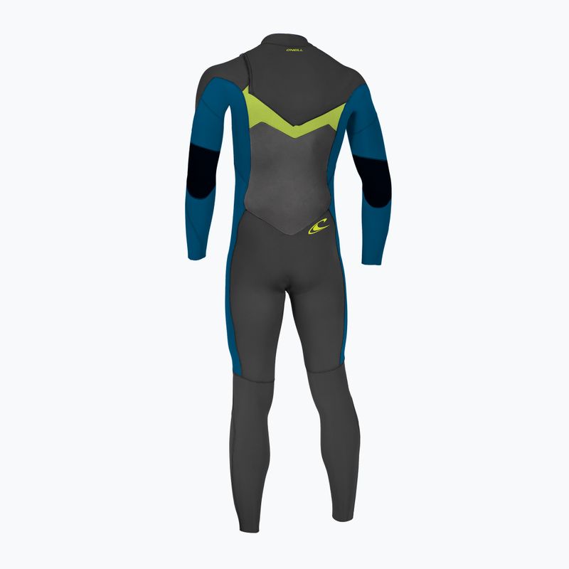 Pianka do pływania dziecięca O'Neill Youth Ninja 4/3 mm Chest Zip Full black/ultrablue/dayglo 2