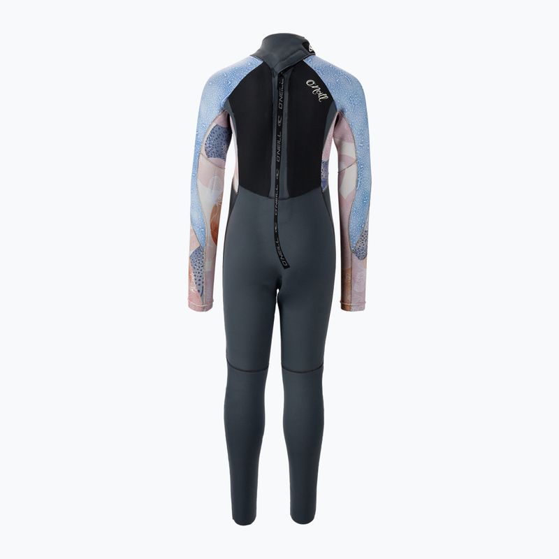 Pianka do pływania dziecięca O'Neill Girls Epic 5/4 mm Back Zip Full graphite/desert bloom/drift blue 2