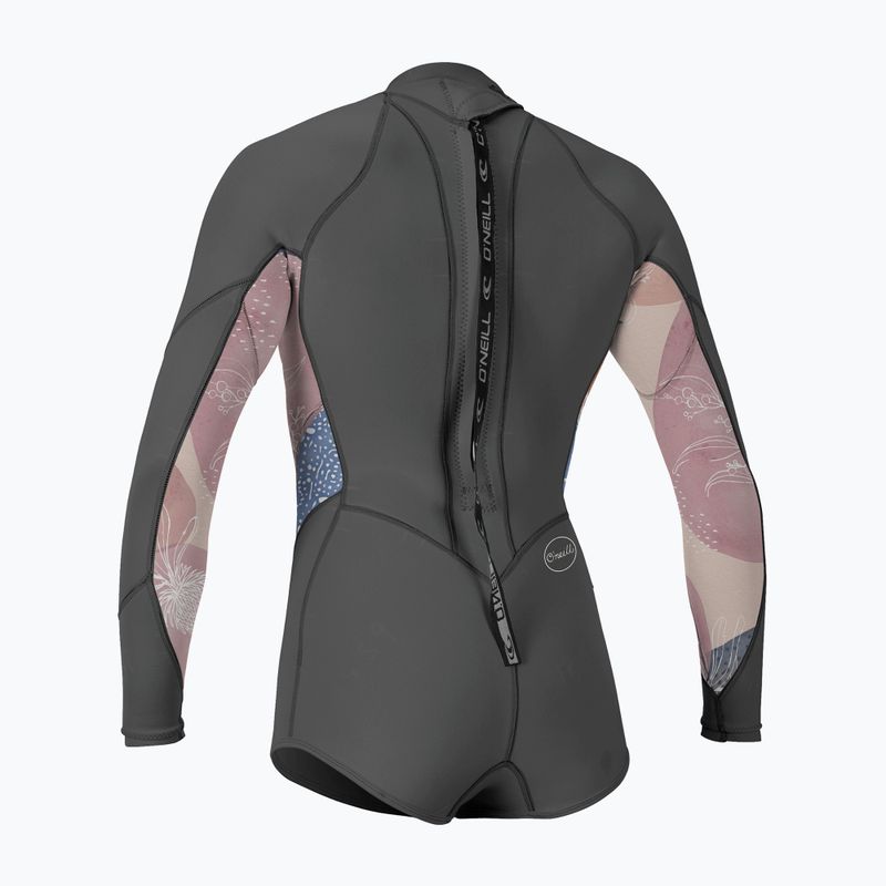 Pianka do pływania dziecięca O'Neill Girls Bahia 2/1 mm Back Zip Spring graphite/desert bloom 2