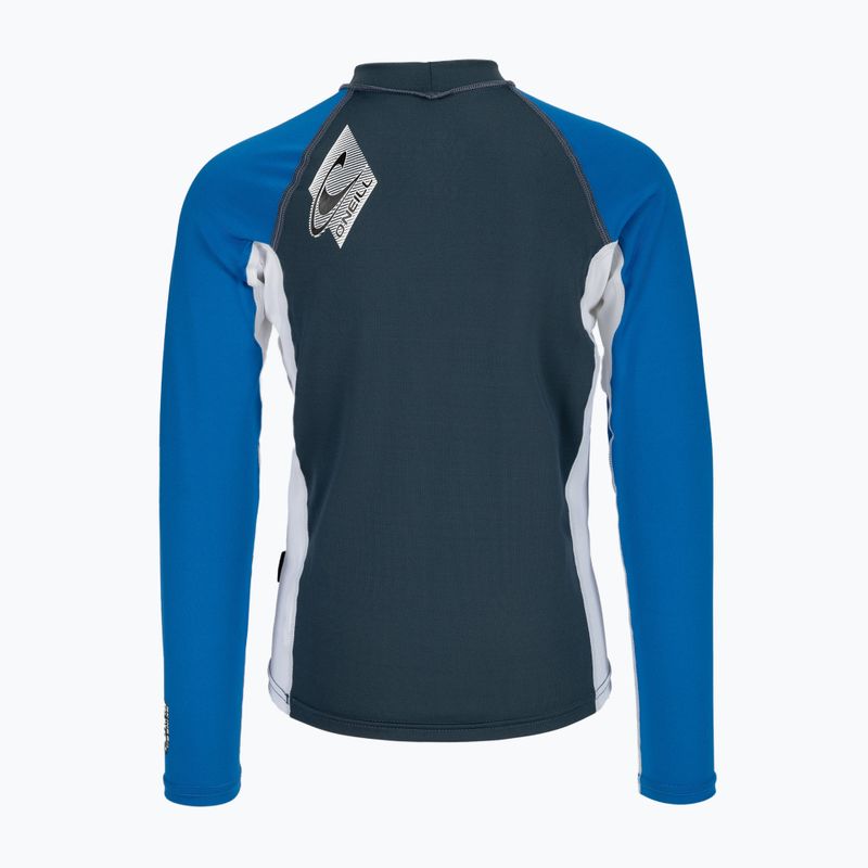 Longsleeve do pływania dziecięcy O'Neill Youth Premium Skins Rash Guard cadet blue/white ocean 2