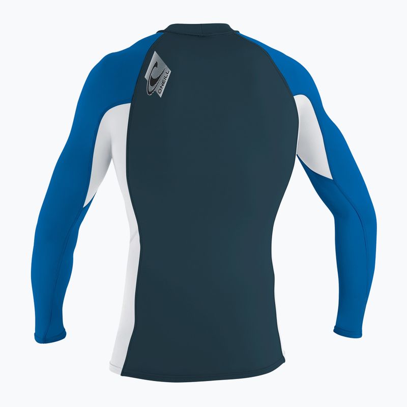 Longsleeve do pływania dziecięcy O'Neill Youth Premium Skins Rash Guard cadet blue/white ocean 7