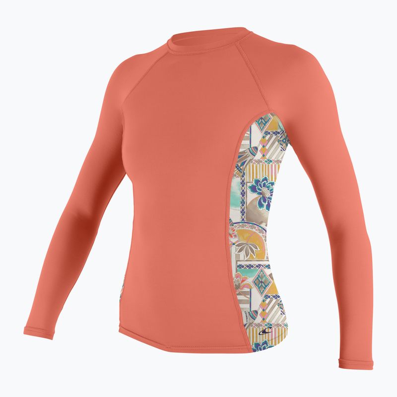 Longsleeve do pływania damski O'Neill Side Print Rash Guard nectar/zephora