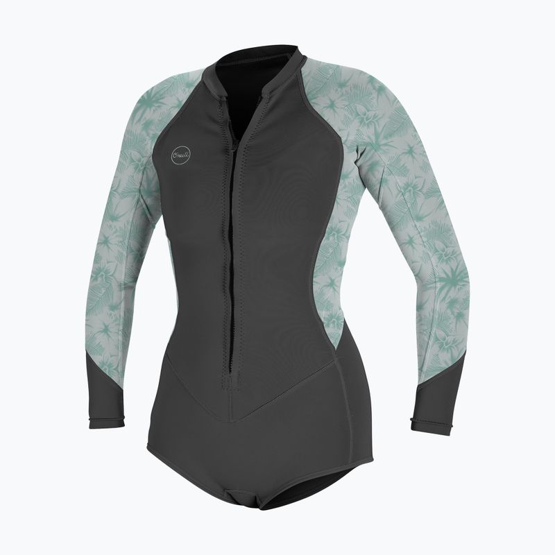 Pianka do pływania damska O'Neill Bahia 2/1 mm Front Zip Short Spring graphite/mirage tropical