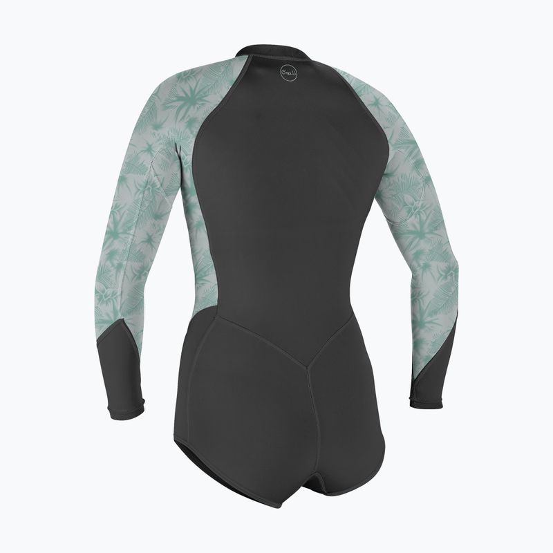 Pianka do pływania damska O'Neill Bahia 2/1 mm Front Zip Short Spring graphite/mirage tropical 2