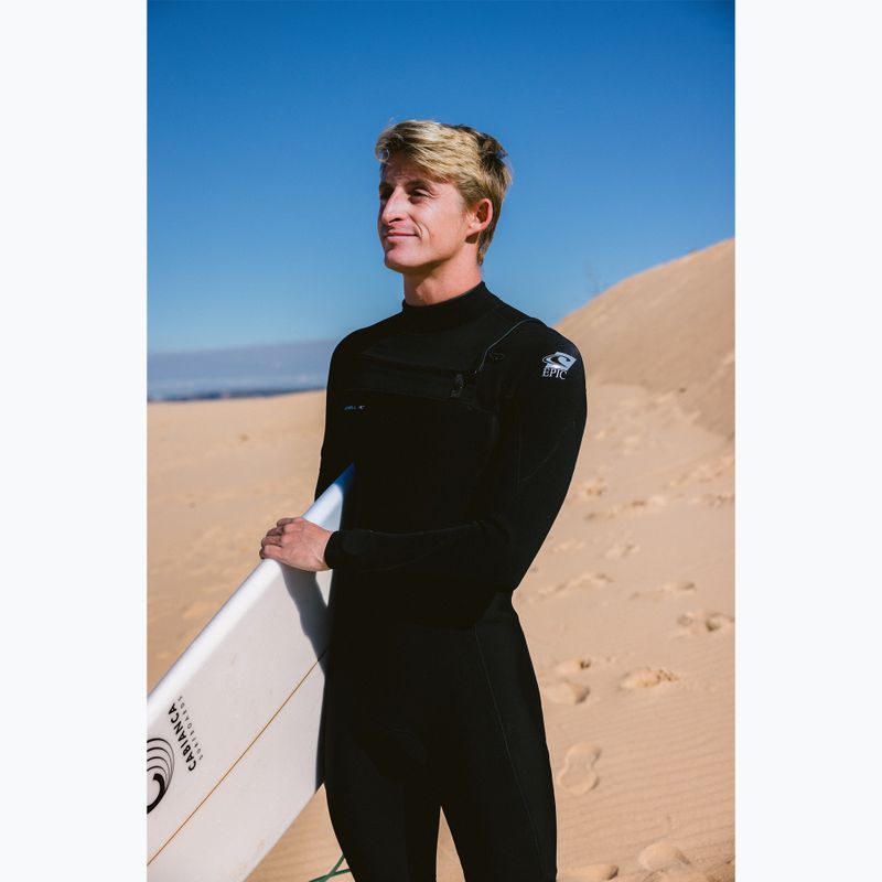 Pianka do pływania męska O'Neill Epic 4/3 mm Chest Zip Full black/black/black 4