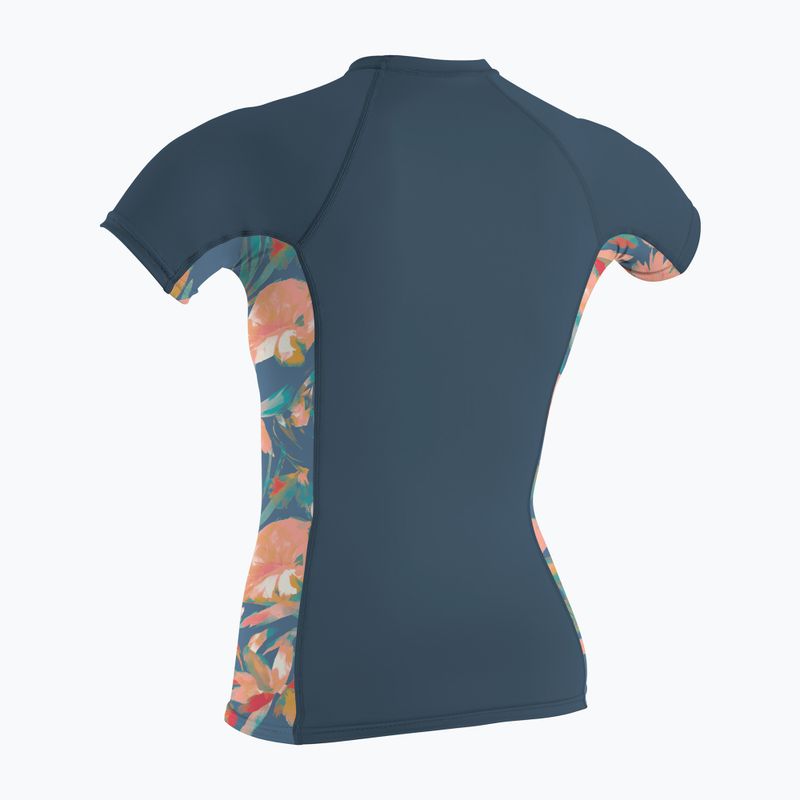 Koszulka do pływania damska O'Neill Side Print Rash Guard copen blue/painted tropics 2