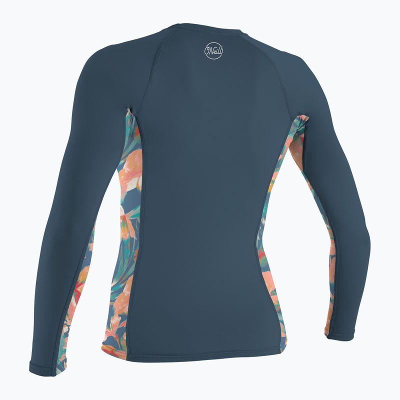 Longsleeve do pływania damski O'Neill Side Print Rash Guard copen blue/painted tropics 2