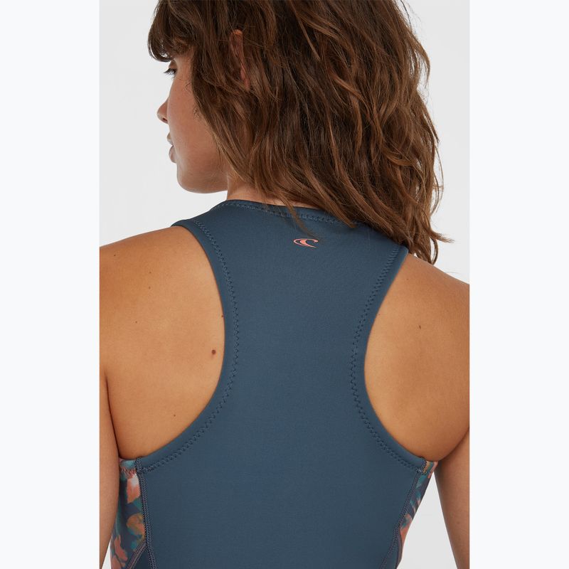 Pianka do pływania damska O'Neill Bahia 1,5 mm Front Zip Sleeveless Full copen blue/painted tropics 5