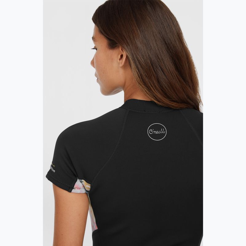 Pianka do pływania damska O'Neill Bahia 2/1 mm Front Zip Spring black/mikah floral/black 4