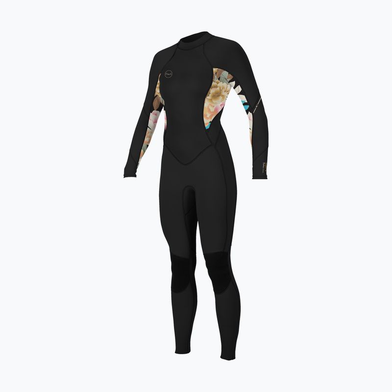 Pianka do pływania damska O'Neill Bahia 3/2 mm Back Zip Full black/mikah floral/black