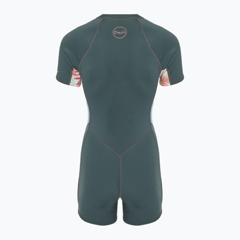Pianka do pływania damska O'Neill Bahia 2/1 mm Front Zip Spring shade/dalia/infinity 2