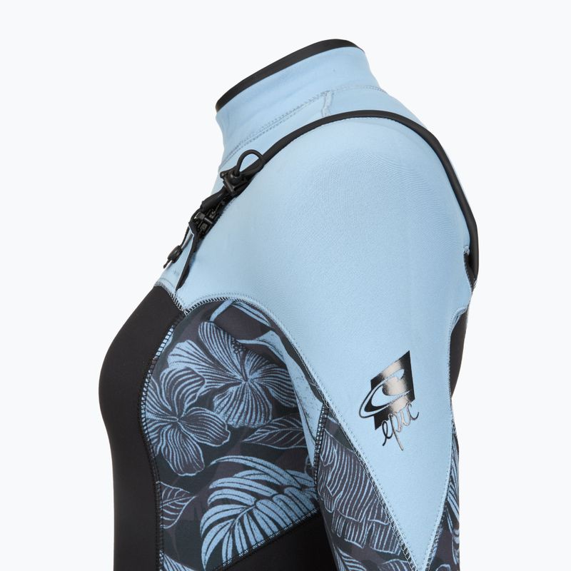 Pianka do pływania damska O'Neill Epic 5/4 mm Chest Zip Full black/stormy palm/faded denim 6