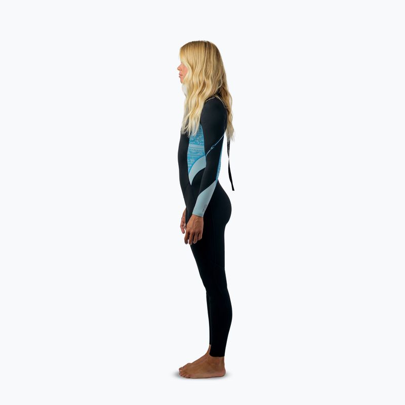 Pianka do pływania damska O'Neill Bahia 3/2 Back Zip Full IQ5 black/surf abstract/chambray blue 5