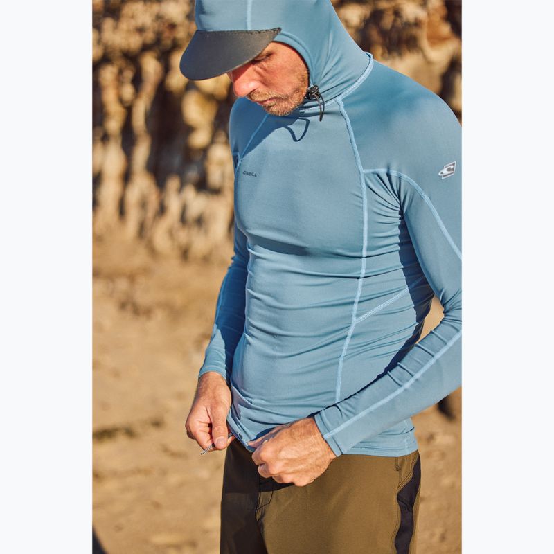 Longsleeve do pływania męski O'Neill Hyperfreak Skins Rash Guard Hooded blue fusion/blue fusion 4