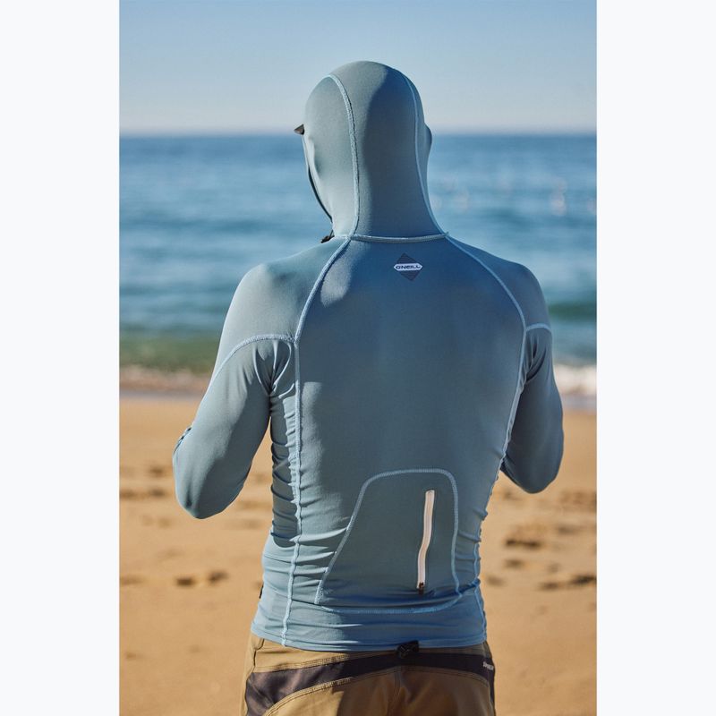 Longsleeve do pływania męski O'Neill Hyperfreak Skins Rash Guard Hooded blue fusion/blue fusion 5