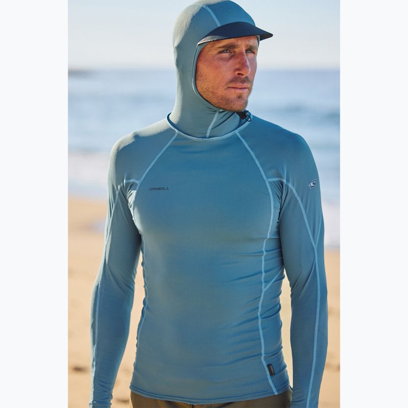 Longsleeve do pływania męski O'Neill Hyperfreak Skins Rash Guard Hooded blue fusion/blue fusion 6