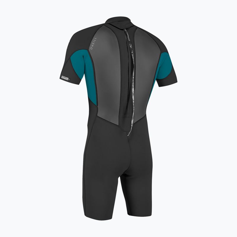 Pianka do pływania męska O'Neill Reactor-2 2mm Back Zip SS Spring HJ5 black/tide pool 2
