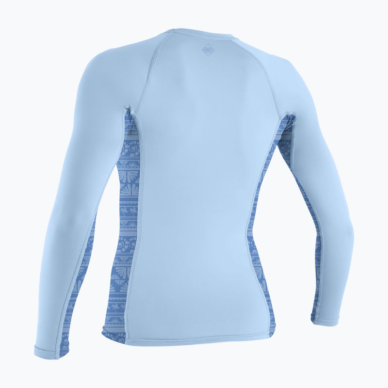 Longsleeve do pływania O'Neill Hyperfreak Skins Rash Guard chambray blue/surf abstract 2