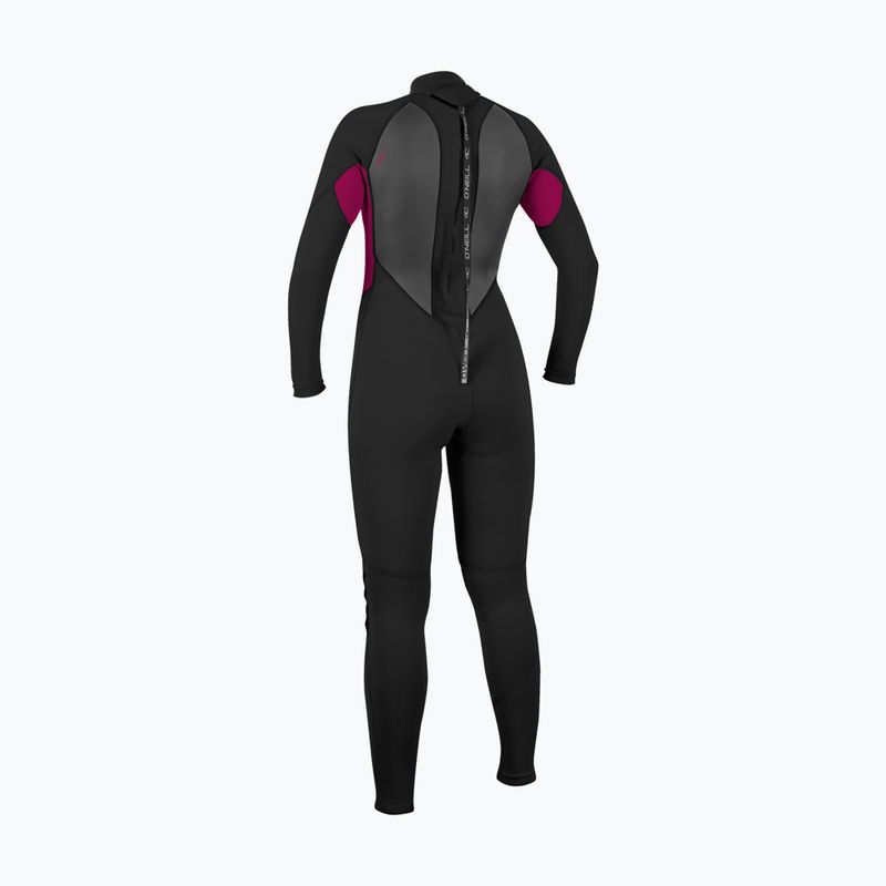 Pianka do pływania damska O'Neill Reactor-2 3/2 Back Zip Full J18 black/punk pink 2