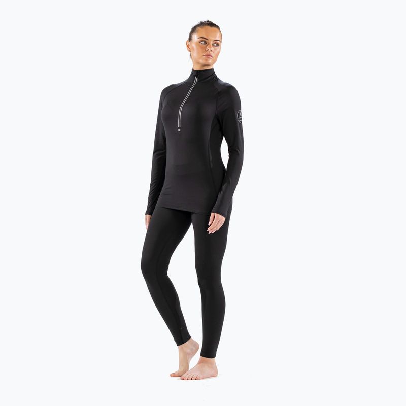 Longsleeve termoaktywny damski Surfanic Cozy Zip Neck black 2