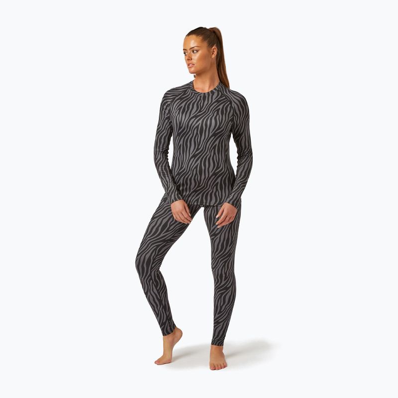 Bluza termoaktywna damska Surfanic Cozy Limited Edition Crew Neck black zebra 2