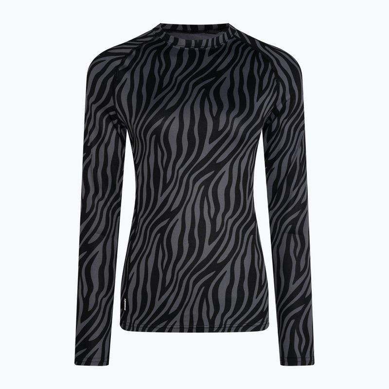 Longsleeve termoaktywny damski Surfanic Cozy Limited Edition Crew Neck black zebra 4