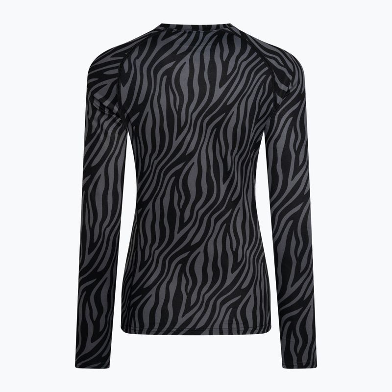 Longsleeve termoaktywny damski Surfanic Cozy Limited Edition Crew Neck black zebra 5