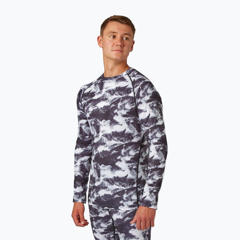Bluza termoaktywna męska Surfanic Bodyfit Limited Edition Crew Neck white out print